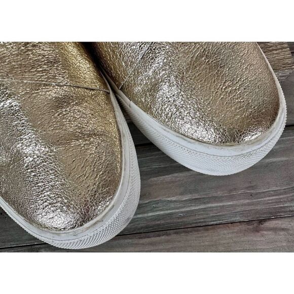 ASOS Metallic Gold Slip On Bow Platform Loafer Size 7 - Picture 7 of 11